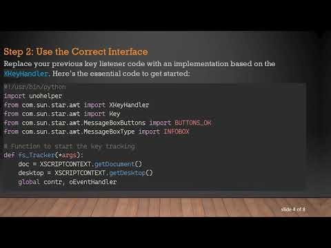 How to Monitor Keyboard Input in a LibreOffice Document Using a Python Macro