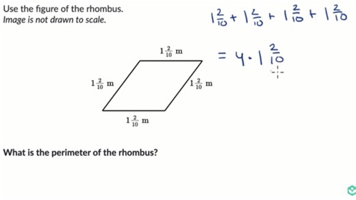 Finding the perimeter of a rhombus