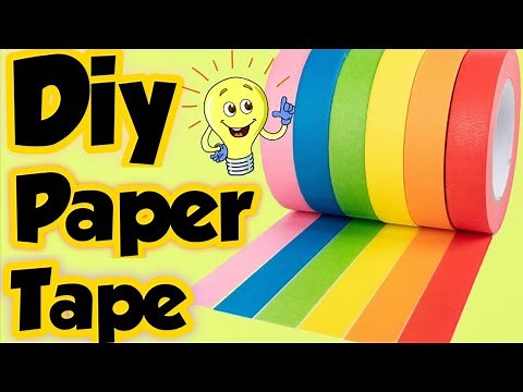 Diy Paper Tape - How to make paper tape at home/homemade paper tape/Make colorful paper tape at home
