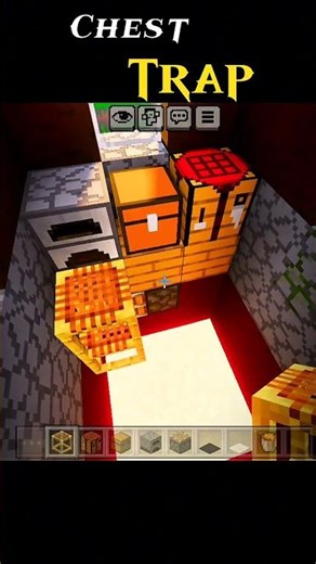 How to make a chest trap in Minecraft 😱 #shorts #gaming #video