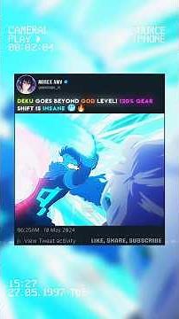 DEKU GOES BEYOND GOD LEVEL! 120% GEAR SHIFT IS INSANE 🥶🔥 #myheroacademia #mha #anime #deku