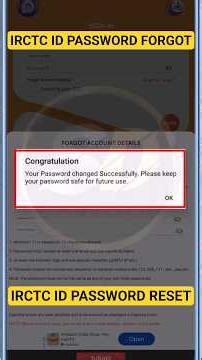 irctc id password forgot kaise kare | irctc user id forgot, irctc forget password #shortsfeed #short