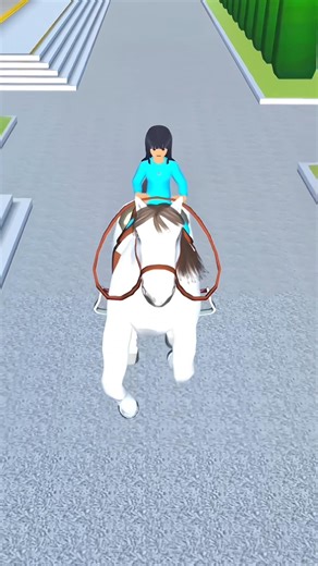 Mio is seeing horror closely horse is running 😮😧😦😱#shortsviral #sakuraschoolsimulator