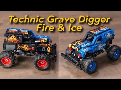 Lego Technic Grave Digger Fire & Ice Monster Jam Set Review