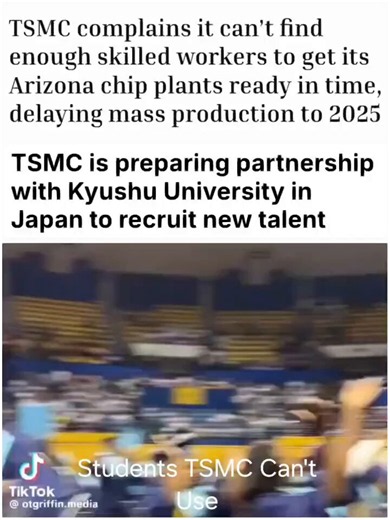 🇹🇼🇯🇵 I wonder why the most advanced semiconductor company in the world couldn't find enough talent in the United States? 🤔