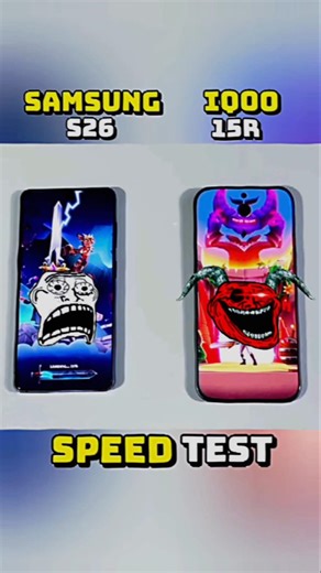 iQOO 15r vs Samsung s26 speed test 🤯#iqoo15r #samungs26 #speedtest