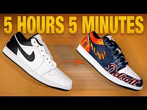 5 HOURS of Sneaker Customizing… In Just 5 MINUTES!