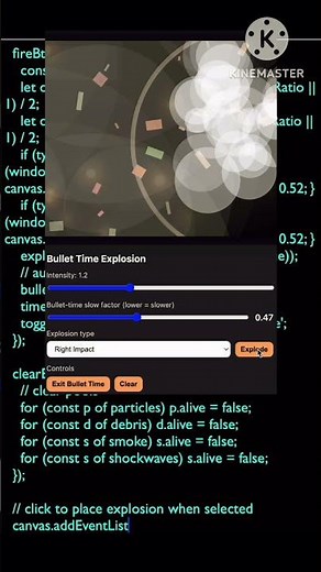 Bullet Time Explosion – Slow-Motion Debris & Fire 🔥