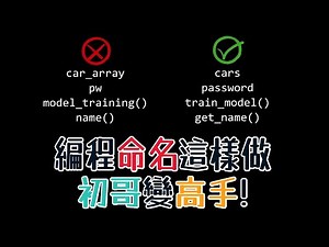 【國語】編程高手技巧 | 如何為檔案、函數、變數等設計好名字？