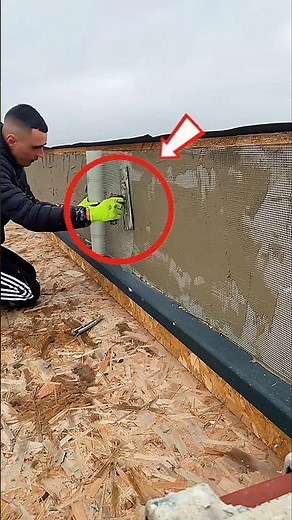 INSANE Cement Wall Plastering with Fiberglass Mesh | Professional EIFS Trowel Technique