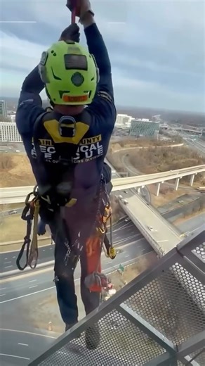 Fairfax County Fire and Rescue on Instagram: "This morning, at approximately 9:17 a.m., Technical Rescue units were dispatched to a high-angle emergency for two workers suspended from a malfunctioning window washer basket. Upon arrival, rescue personnel met with building management who explained that the suspended scaffold had suffered a mechanical failure, leaving two window-washers stranded roughly 15 stories above the ground. Rescue crews quickly made their way to the rooftop, where they cond