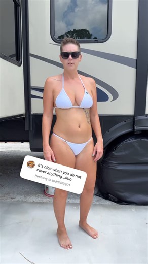 Wandering RV Babe on Instagram: "Sooo no covers huh? #bikini #bikinibody #humor #cheeky"