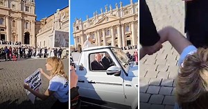 In un video il momento dell'arresto dell'attrice siciliana Loredana Cannata in Vaticano durante la protesta animalista