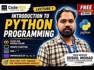 Learn Python Programming in Hindi | Introduction to Python | Print Function | Complete Course |