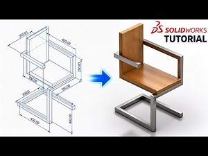 Design a Modern Chair in SolidWorks | 2D Drawing to Realistic 3D Model 🔥 | Mechanical CAD Tutorial