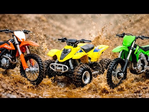 Epic Mini Dirt Bike Battles! KTM vs Kawasaki vs Honda vs Husqvarna vs ATV | Real Engine Sounds