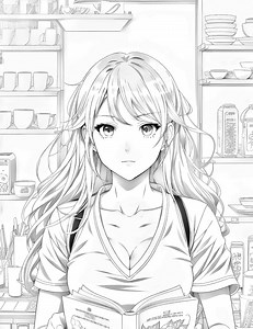 Anime Girls Colouring Book: 42 Printable Pages (digital Download) - Etsy