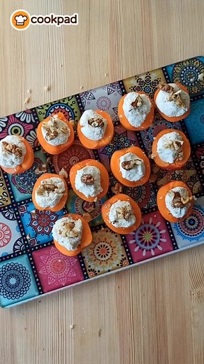 Γεμιστά #βερίκοκα με #ανθότυρο! #σνακ για όλες τις ώρες! #cookpad #cooking #recipes #tips #apricots #verikoko #snack #συνταγες #σνακ #μαγειρικη #ευκολεςσυνταγες #easyrecipes #συμβουλες #καλοκαιρι #summer