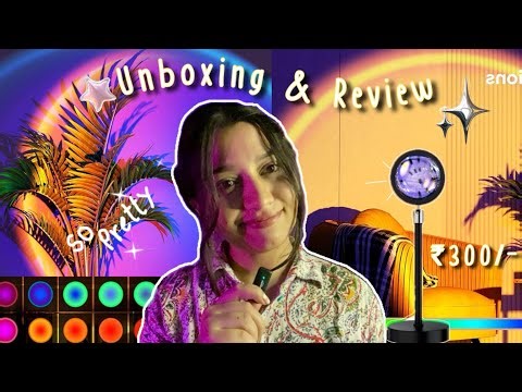 *VIRAL INFULENCER LIGHT* ₹300/-?? 🌅 Aesthetic led sunset lamp|UNBOXING | ASSEMBLING |REVIEW