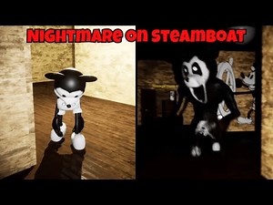 Running away from scary Old Mickey Mouse █ Horror Game "Nightmare on Steamboat" – full walkthrough █