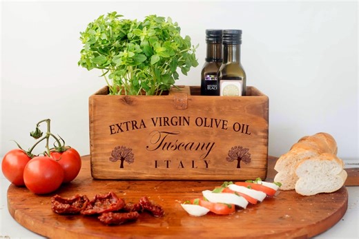 Rustic Pine Wood Box: Vintage Style With Handle, Kitchen Decor - Etsy Canada