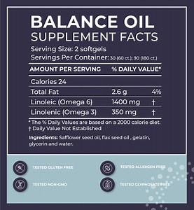 Balance Oil Omega 3   6 Supplement | Healthy Fats | BodyBio