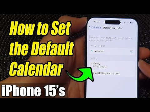 iPhone 15/15 Pro Max: How to Set the Default Calendar