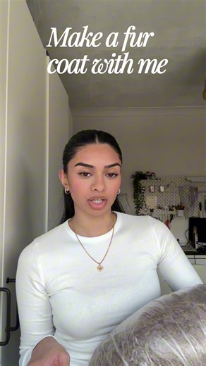 Making my first fur coat! I love her 🫶🏽 #fashiontiktok #sewing #diy | Sewing