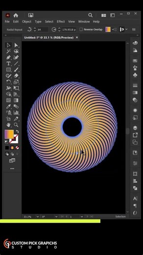 Adobe Illustrator radial repeat trick you didn't know #shorts