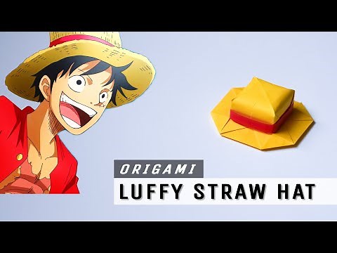How to make Origami Luffy Straw Hat Easy Tutorial Step By Step | DIY #origamipaper #easyorigami