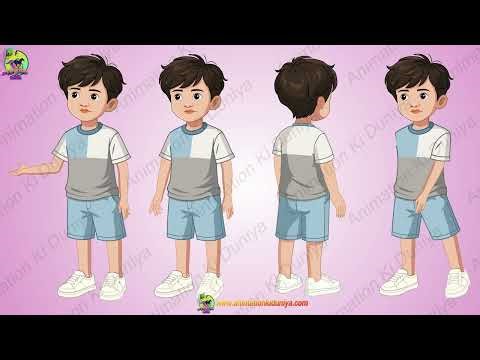 Cute Indian Little Boy Character