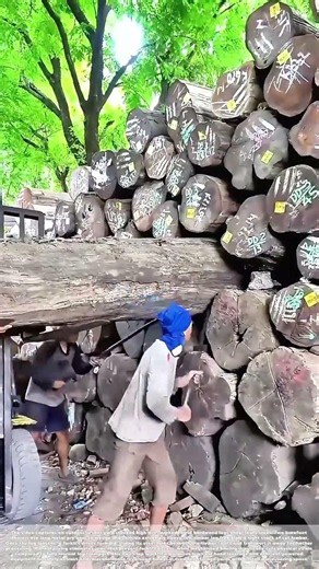 Prying And Loading: Moving Large Hardwood Logs With Pry Bars And Forklifts