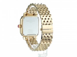 Watch MICHELE Women's Stainless Steel Swiss-Quartz Watch with Stainless-Steel Strap, Gold, 18 ﹙Model&colon; M... on Amazon Live