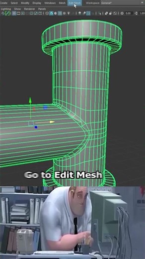 Noob vs Pro Artist: 3D Maya Edit Edge Flow #mayatutorial #mayatips #shorts