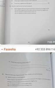 Q6. There are three types of giant structure-ionic, metallic an... | Filo