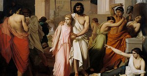 Œdipe et Antigone ou la peste de Thèbes de Charles Jalabert - Reproduction tableau