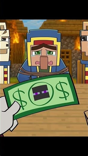 Pillager Made wandering trader dance with Money Blackmail in #minecraft 🤣😁