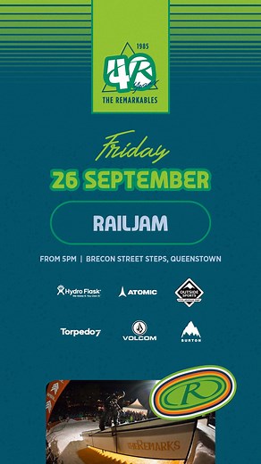 The Remarkables on Instagram: "The Remarkables is turning 40 - and we’re bringing the party downtown!😎 The Downtown Rail Jam is ON for this Friday night, and it’s one you don’t want to miss 👀 We’re talking full street setup, lights, music, and Queenstown’s best riders throwing it down right in front of you 🤯 Riders - there’s still time to register through the website, so don’t miss out on your chance for a spot. See you there! 🥳 @torpedo7 @outsidesports @burtonaustralianz @volcom_oznz @atomi