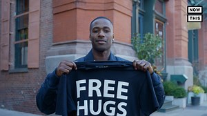 The “free hugs guy” is challenging the idea that softness is weak by bringing peace to some of the most tense situations | NowThis
