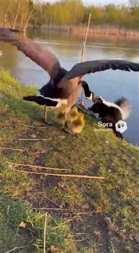 Mom fights off skunk #shortsvideo #trending #trendingshorts #shortsvideo