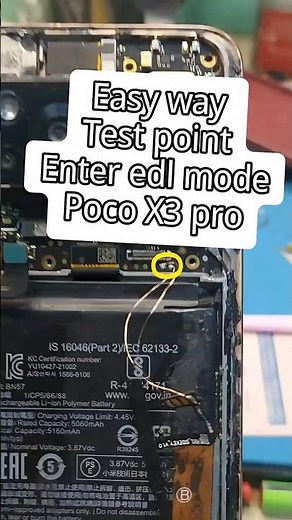 Easy way to enter edl mode test point Poco X3pro #servicep #pocox3pro #pocox3nfc #repair #smartphone