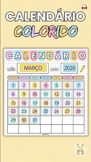 Colorful Calendar - Pandagógico