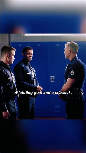 A fainting goat and a peacock #therookie #lapd