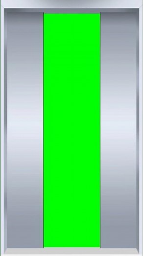 Lift Doors Opening Animation with Green Screen Vertical doors of lift opening and closing concept