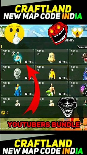 UNLIMITED DIAMONDS 💎 MAP CODE 🤫 IN FREE FIRE | CRAFTLAND CODE 😱#trending#freefire#freediamonddimond