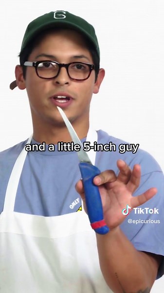 Before seafood expert Mike Cruz showed us how he fillets fish (and one octopus: @epicurious ), he showed us the essential tools he uses to do it