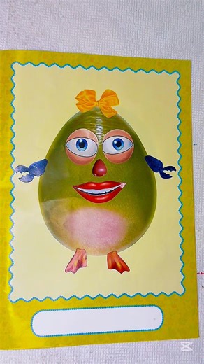 Funny Avocado Monster with a Bow #youtubeshorts #art #drawing #like