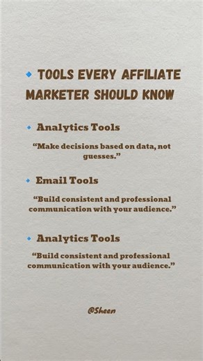 Smart Tools Every Affiliate Marketer Should Know