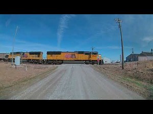 Southbound UP train with 91 freight cars south of Elkhart, Iowa on the Spine Line