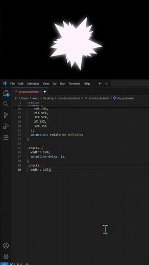 🌟 Star Burst Preloader Using HTML & CSS | Pure CSS Loader Animation 💫 #coding #html